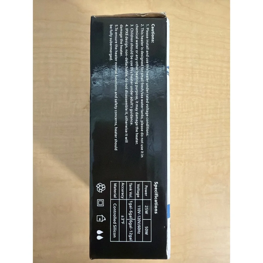 PULACO PL-168 25W Aquarium Heater 78F Preset Submersible Betta Tank 1-6 Gal